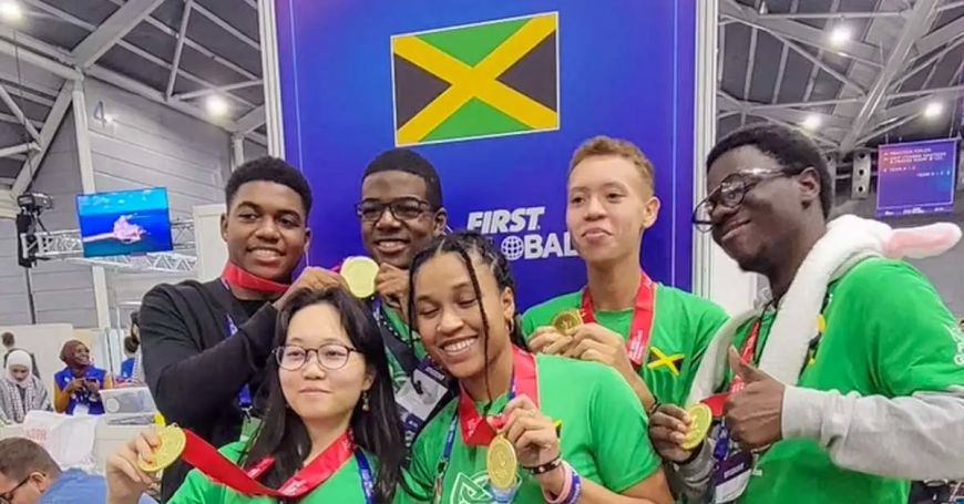 Jamaica Celebrates Robotics Victory at Singapore Olympics With Gold Medal