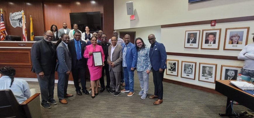 Jamaican Men Of Florida Honored By Lauderhill Commissioner Denise D.Grant