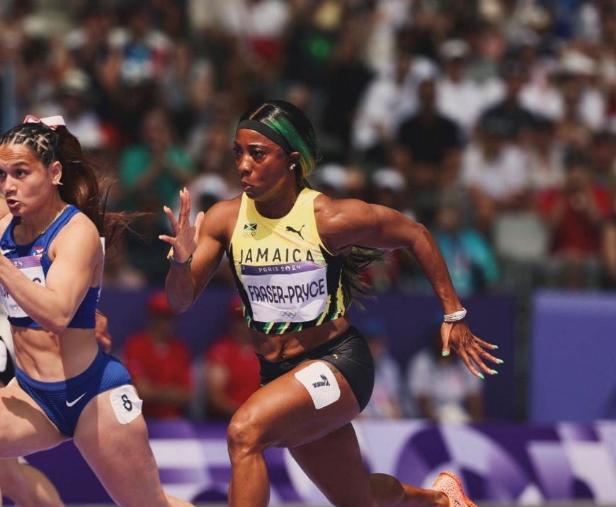 Jamaican Legend Shelly-Ann Fraser-Pryce Is The 2nd Fastest in 100m Heats To Reach Paris 2024 Semis